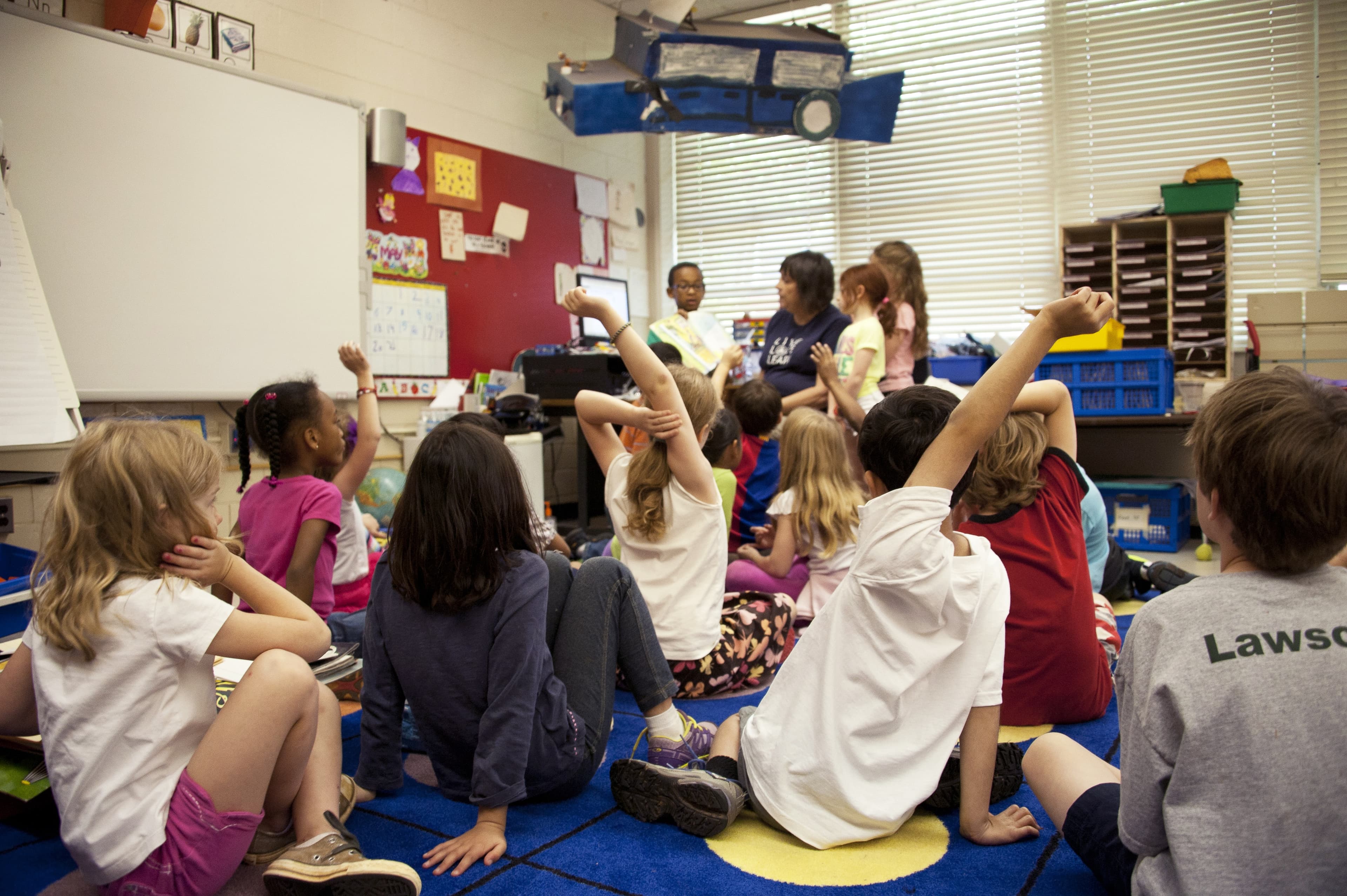 Students in a classroom learning